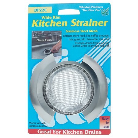 WHEDON 4-1/2 in. D Chrome Stainless Steel Sink Strainer DP22C